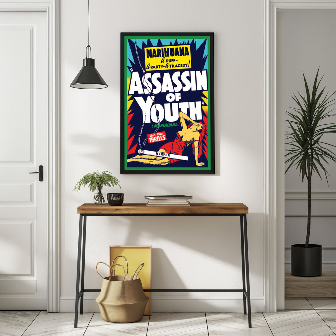 Background with Framed Poster