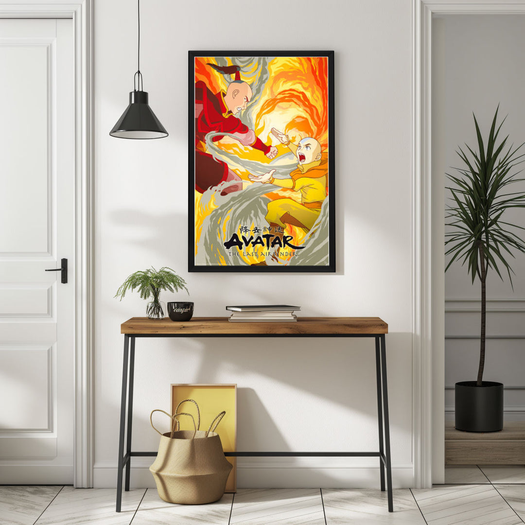 Background with Framed Poster