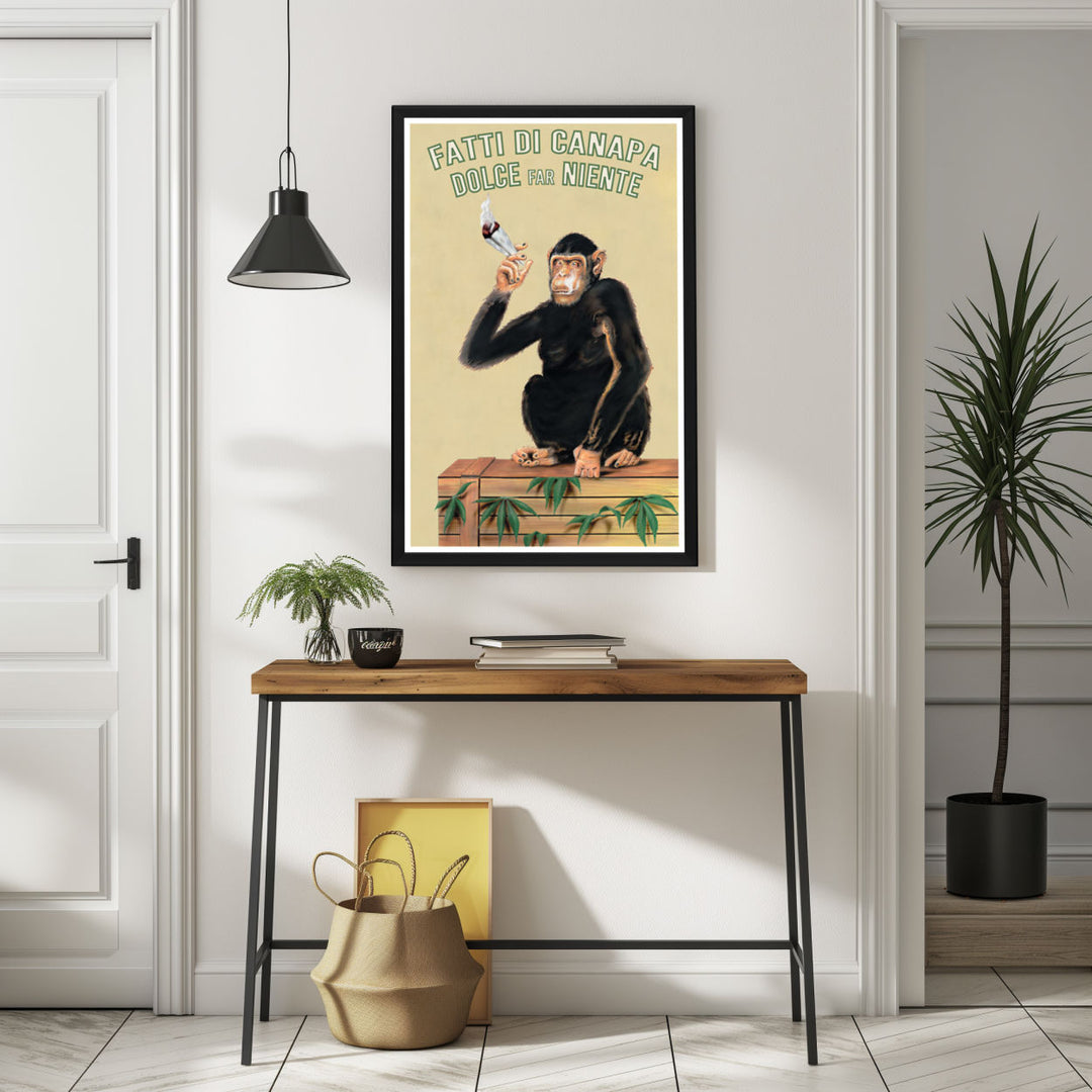 Background with Framed Poster