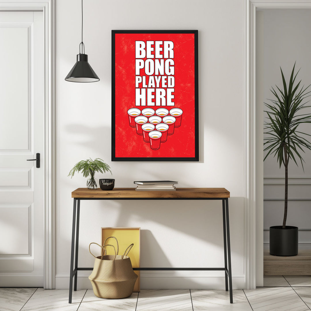 Background with Framed Poster