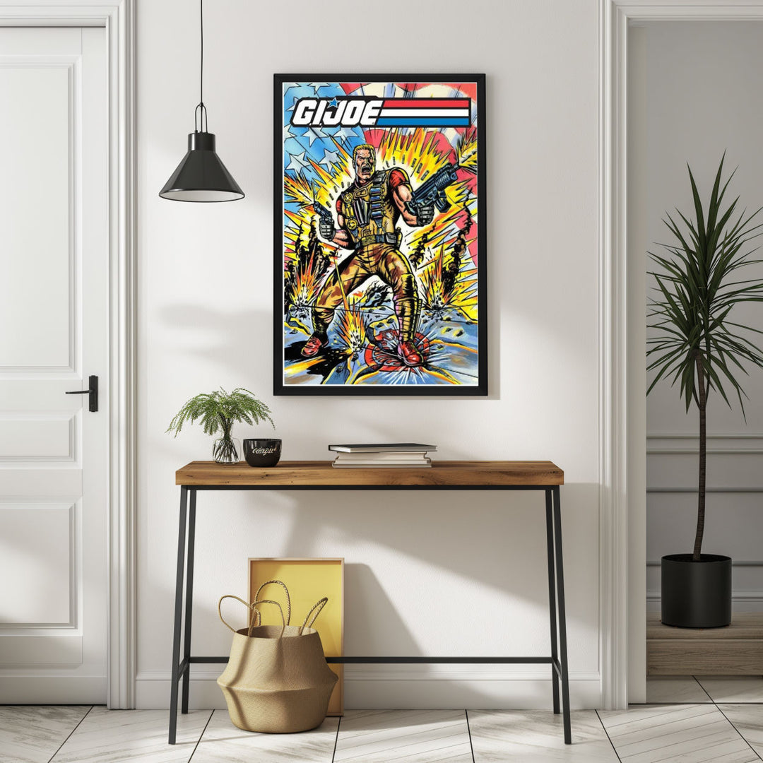 Background with Framed Poster