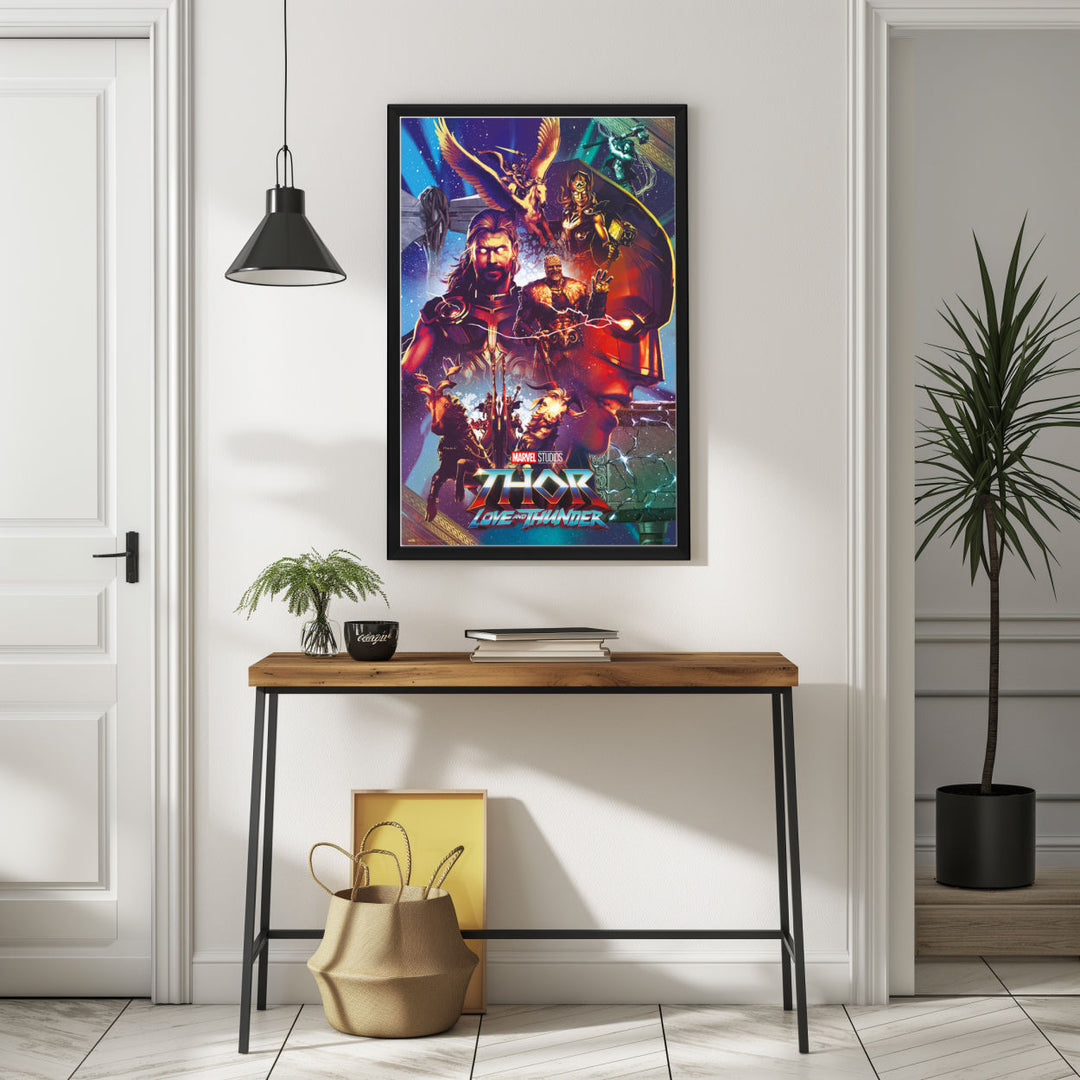 Background with Framed Poster