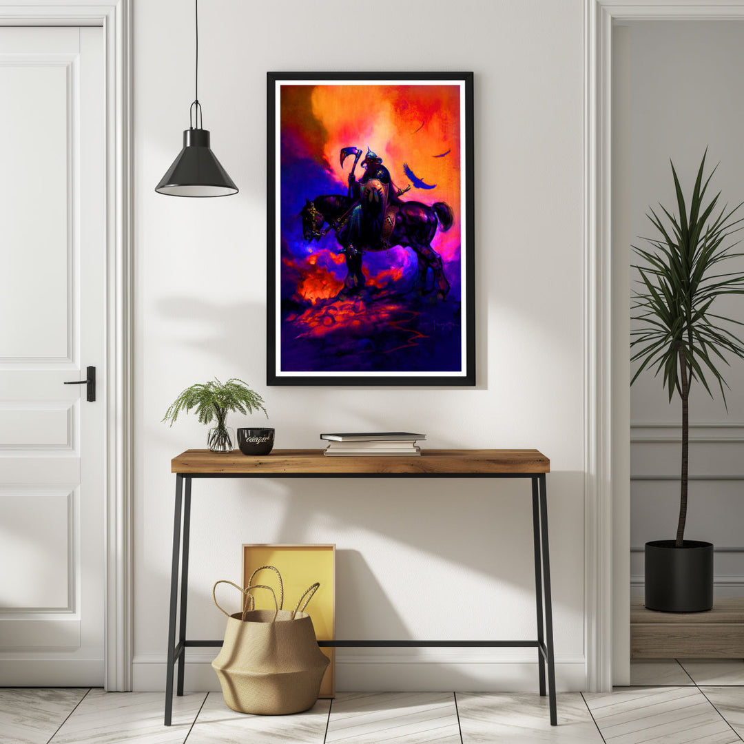 Background with Framed Poster