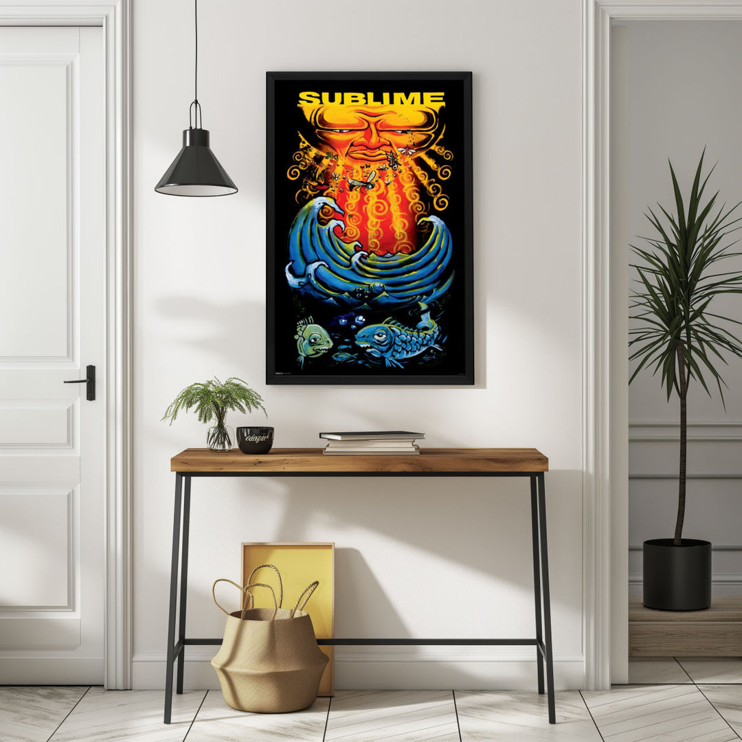 Background with Framed Poster