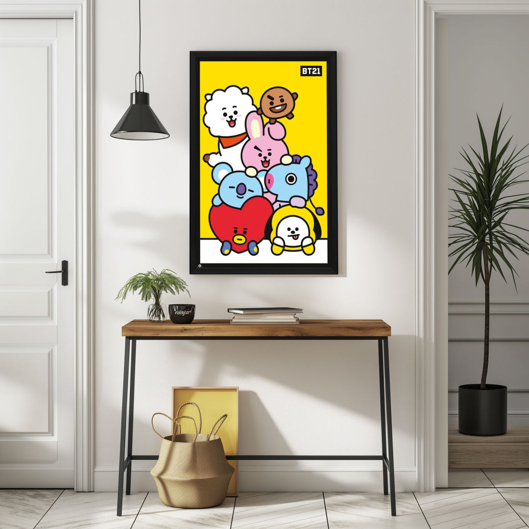 Background with Framed Poster