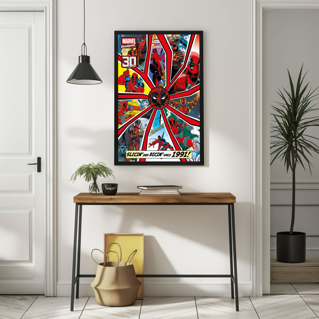 Background with Framed Poster