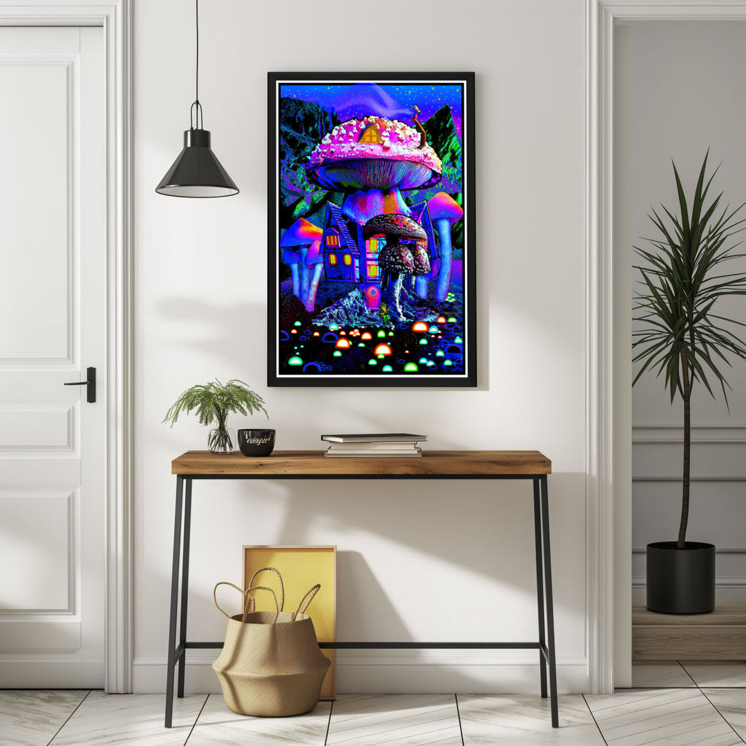 Background with Framed Poster