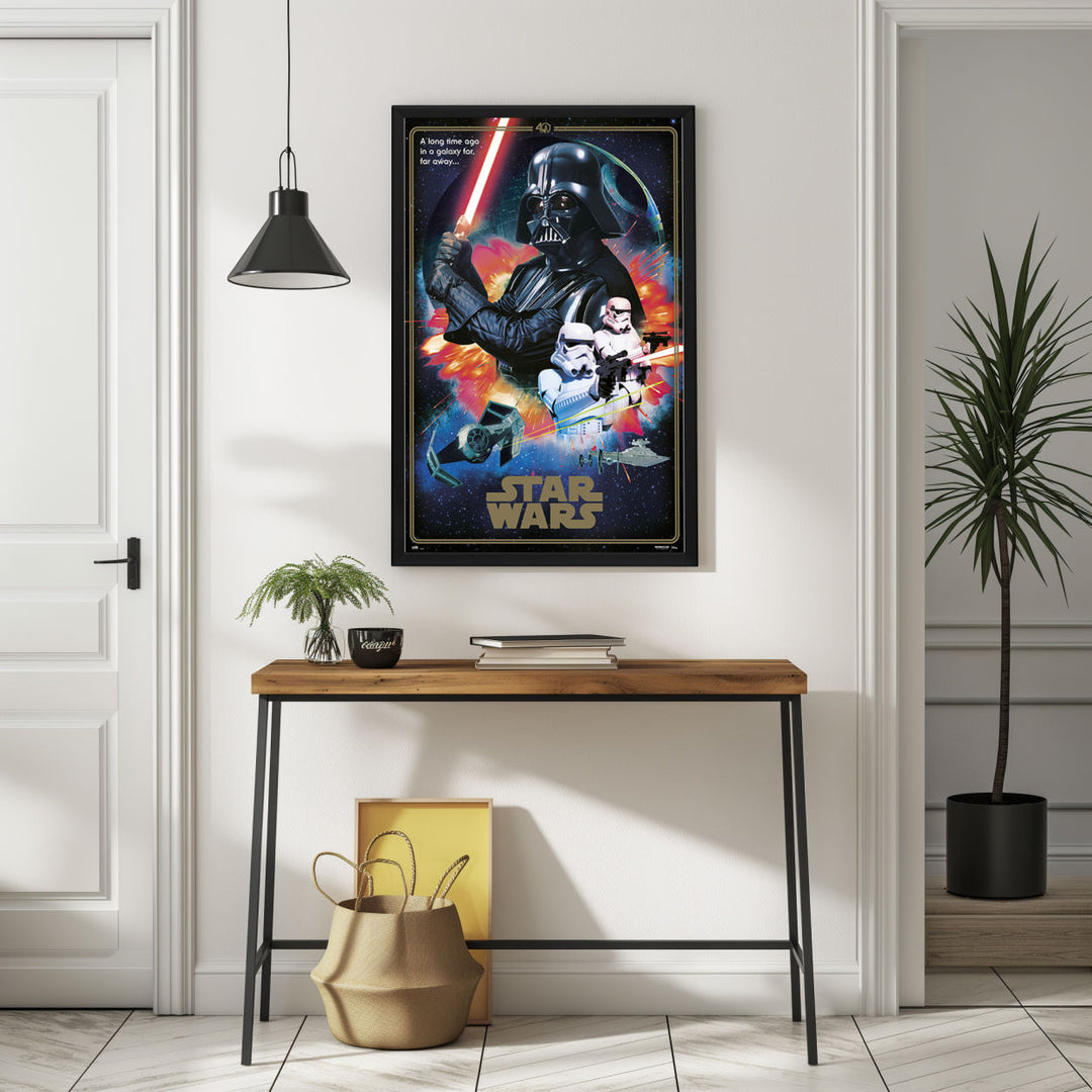 Background with Framed Poster