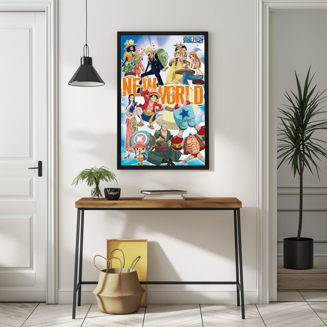 Background with Framed Poster