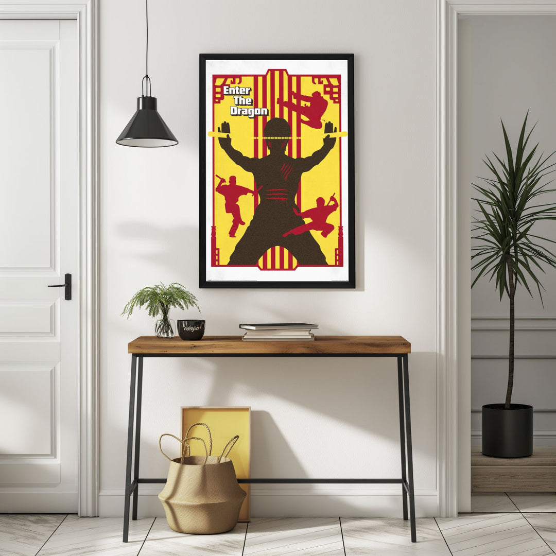 Background with Framed Poster