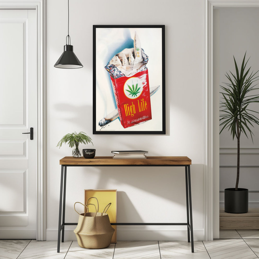 Background with Framed Poster