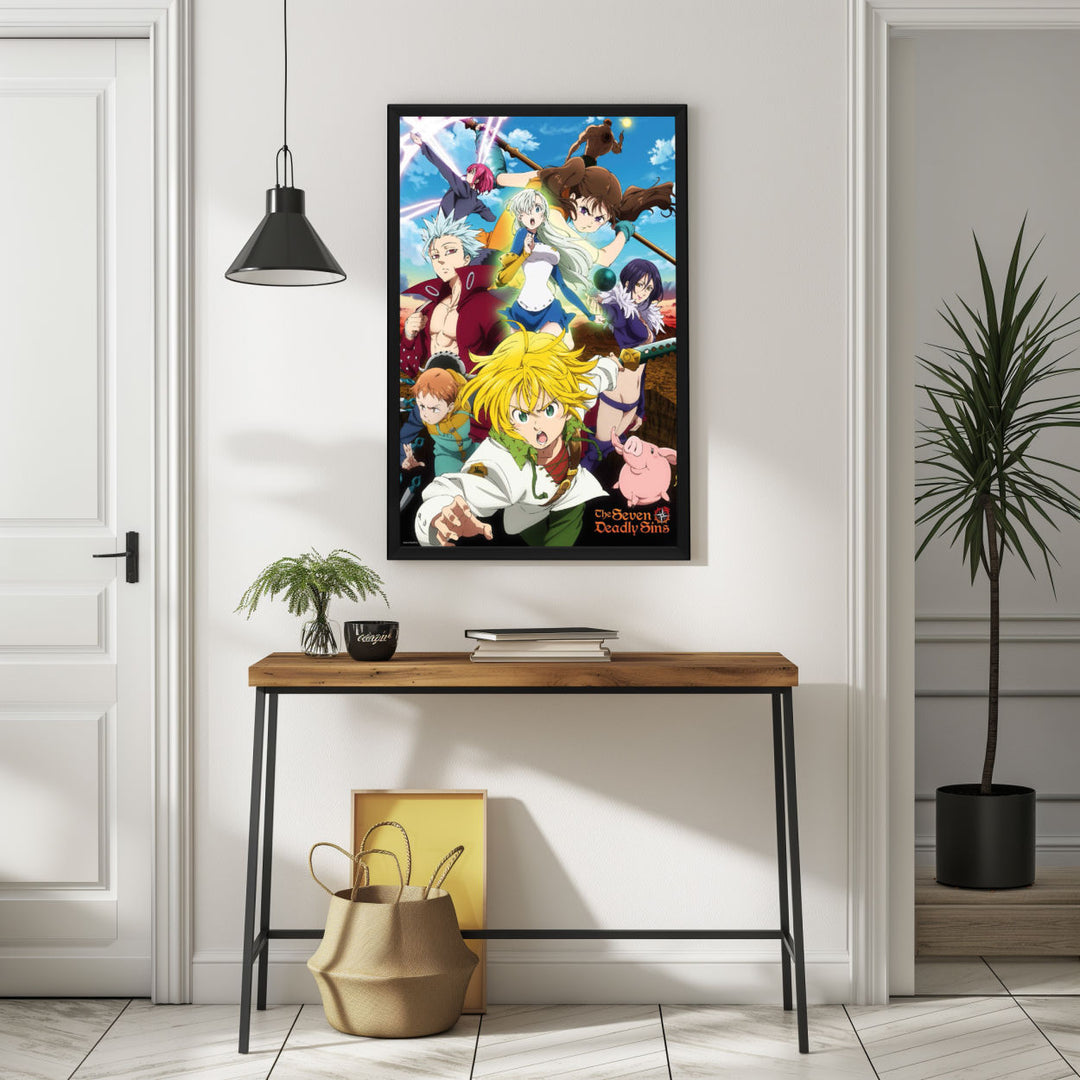 Background with Framed Poster