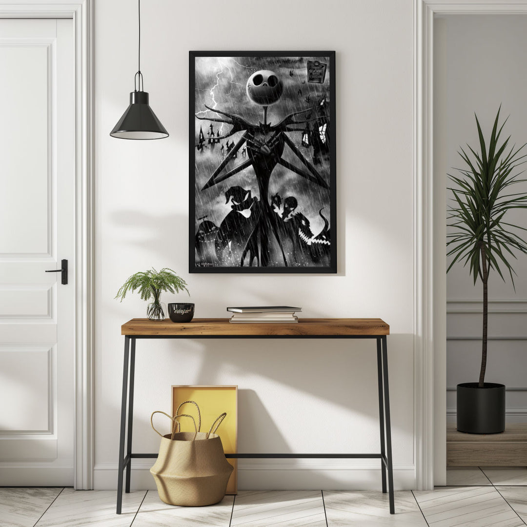 Background with Framed Poster