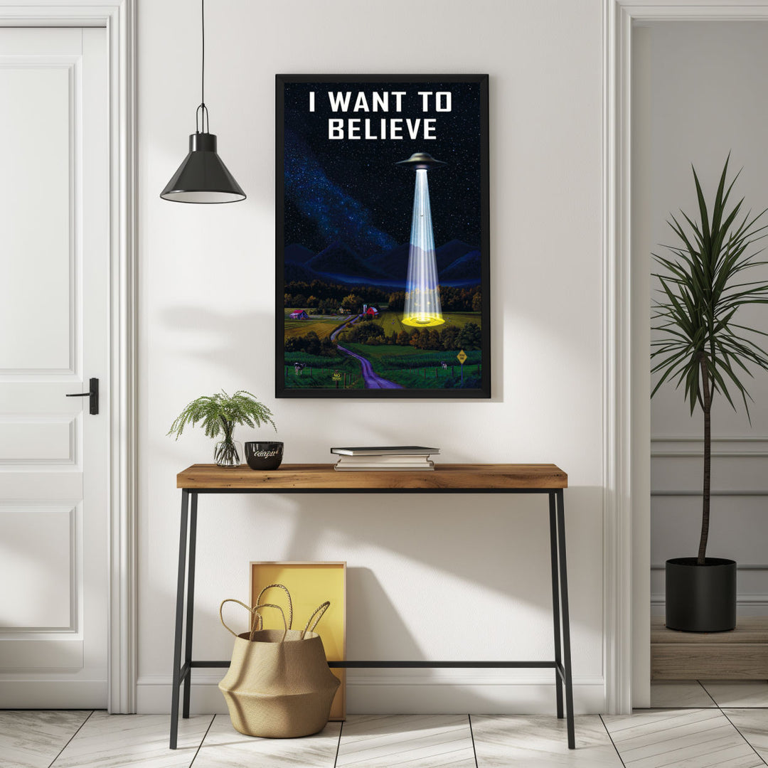 Background with Framed Poster