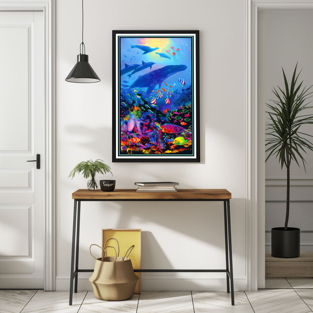Background with Framed Poster