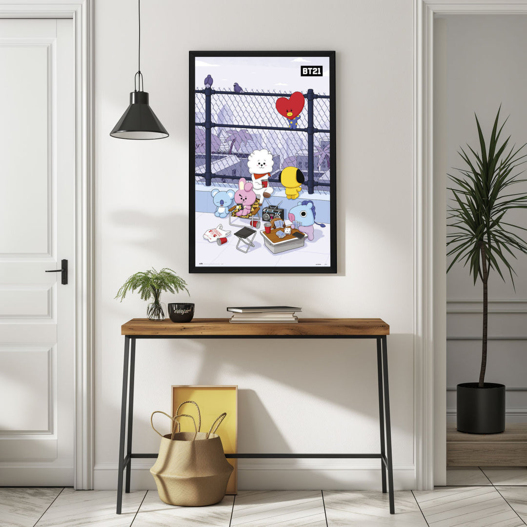 Background with Framed Poster