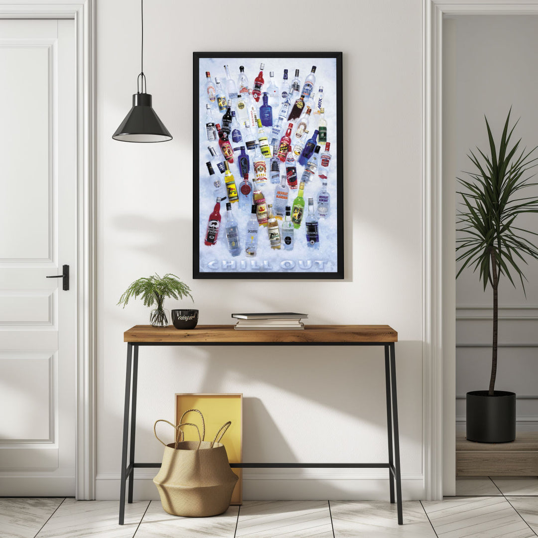 Background with Framed Poster