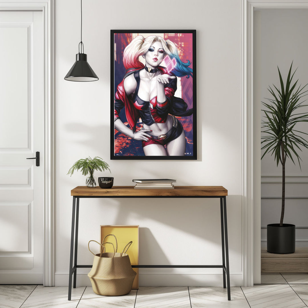 Background with Framed Poster