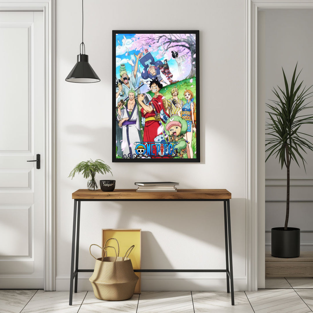 Background with Framed Poster
