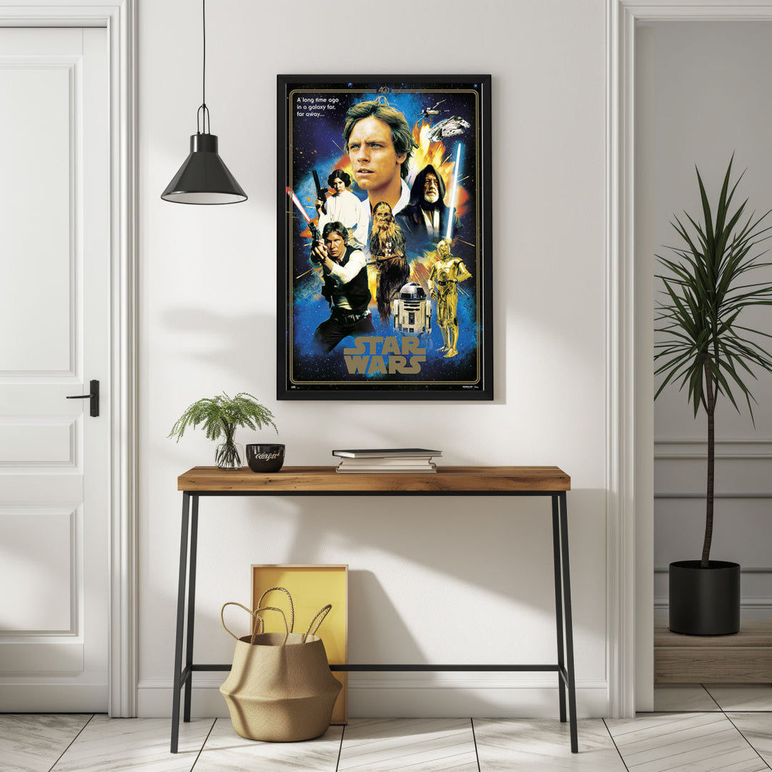 Background with Framed Poster