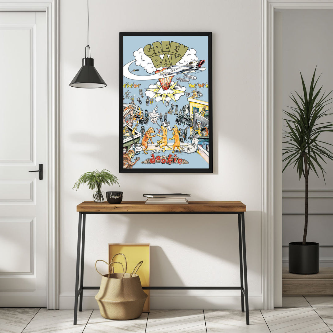 Background with Framed Poster