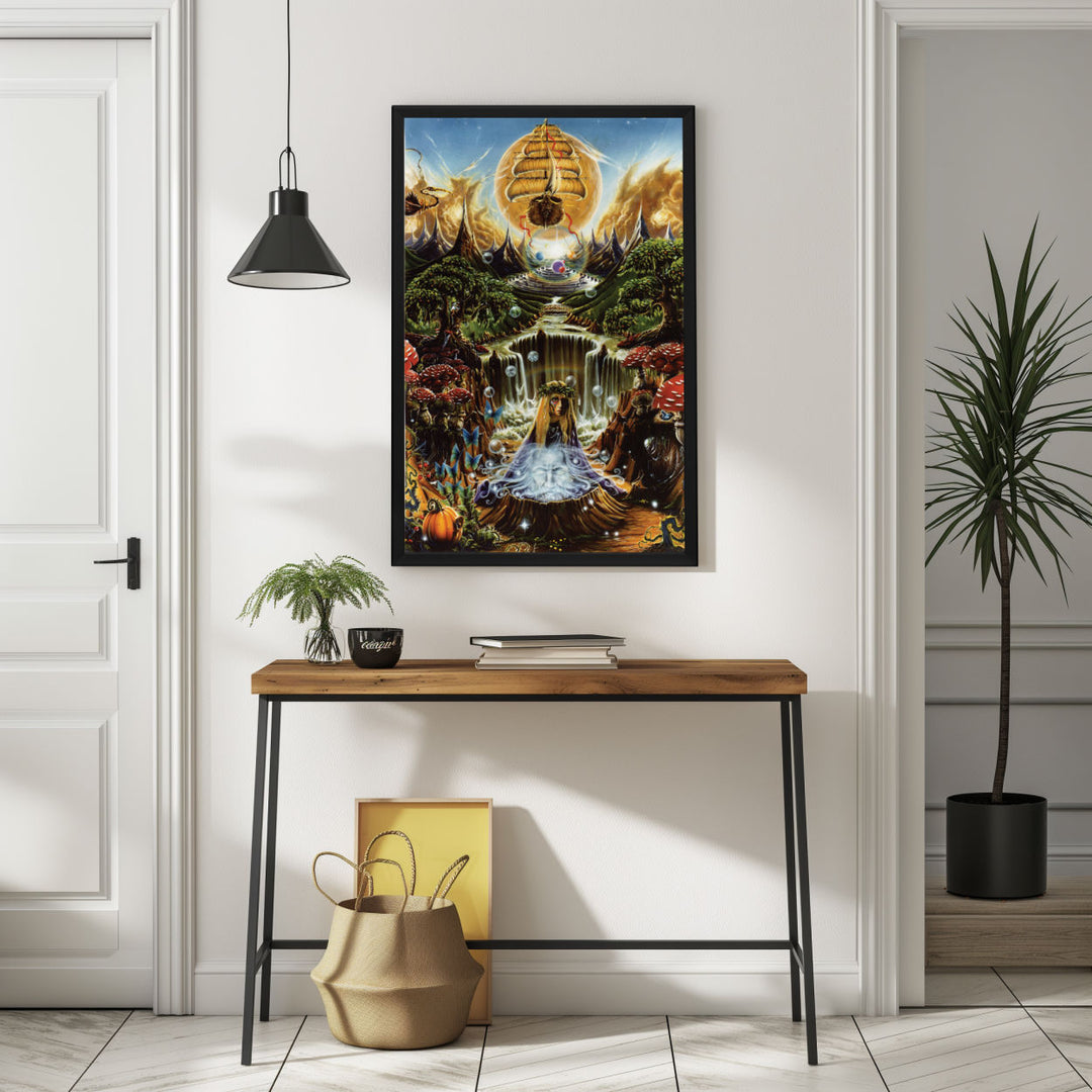 Background with Framed Poster