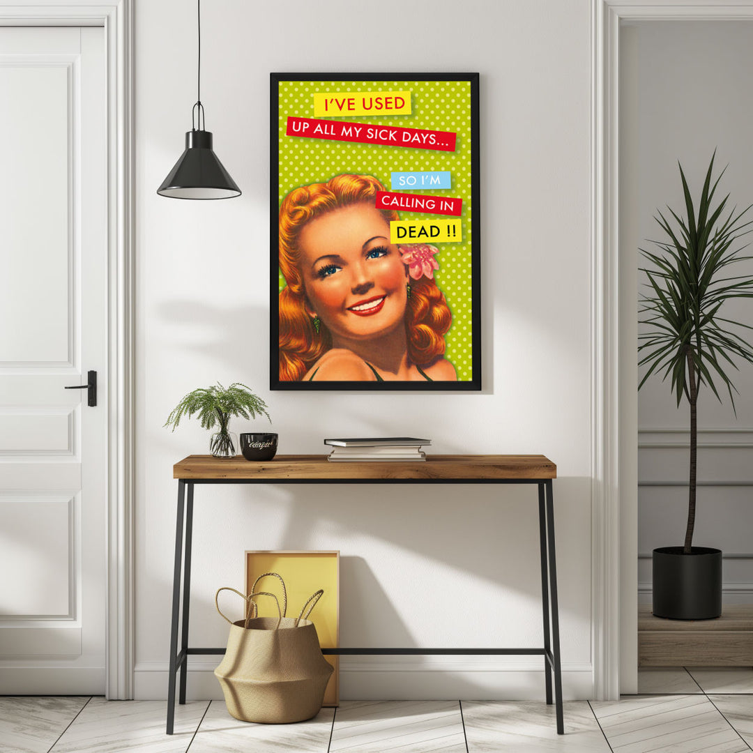 Background with Framed Poster
