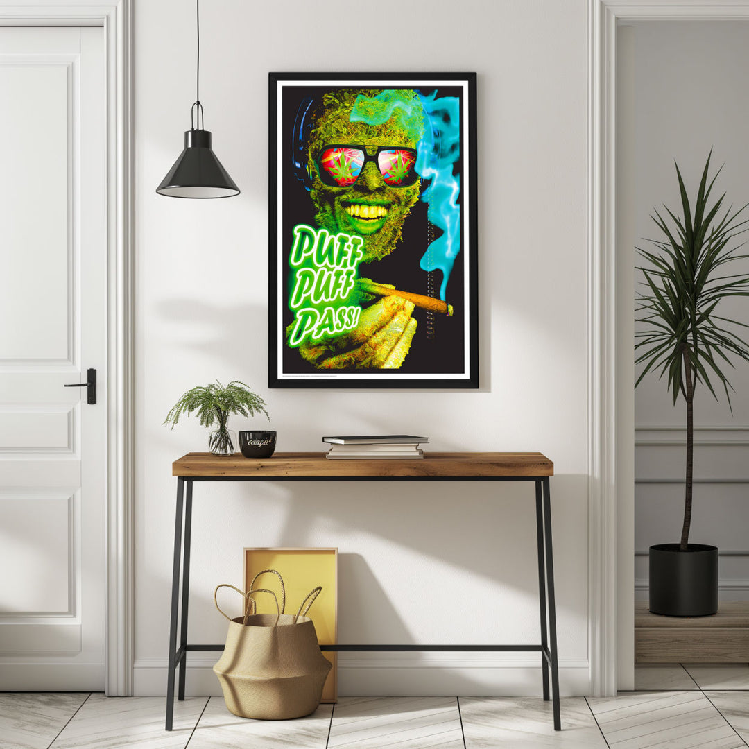Background with Framed Poster