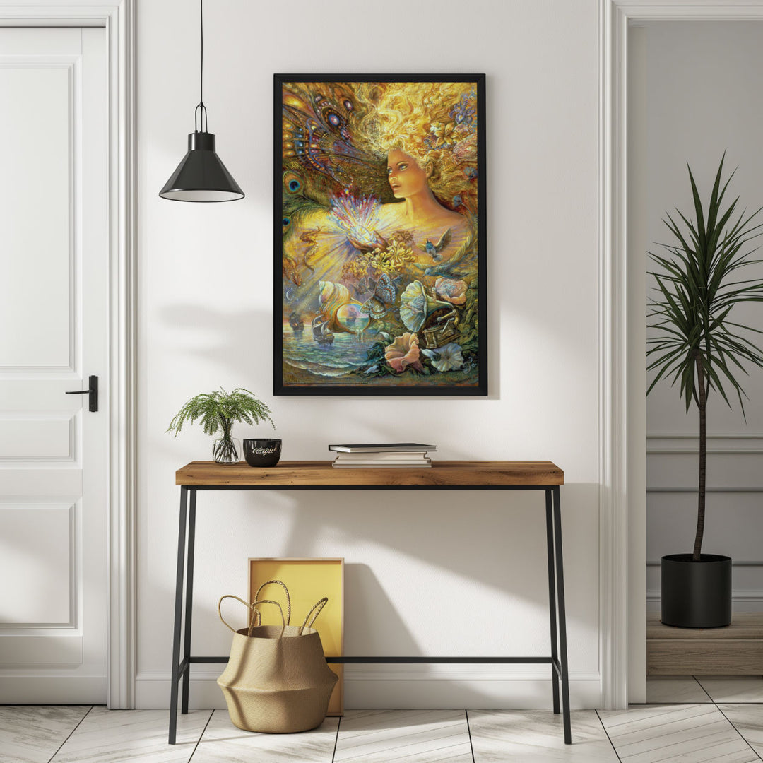 Background with Framed Poster