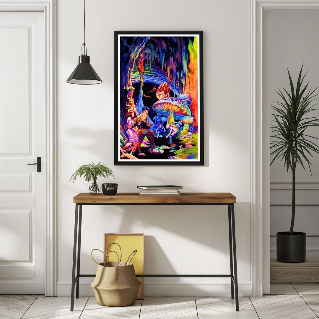 Background with Framed Poster
