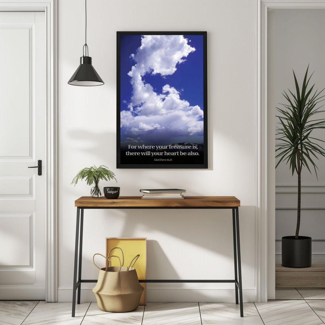 Background with Framed Poster