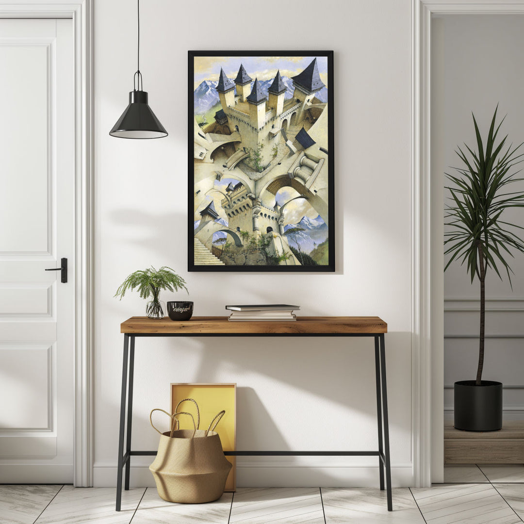 Background with Framed Poster