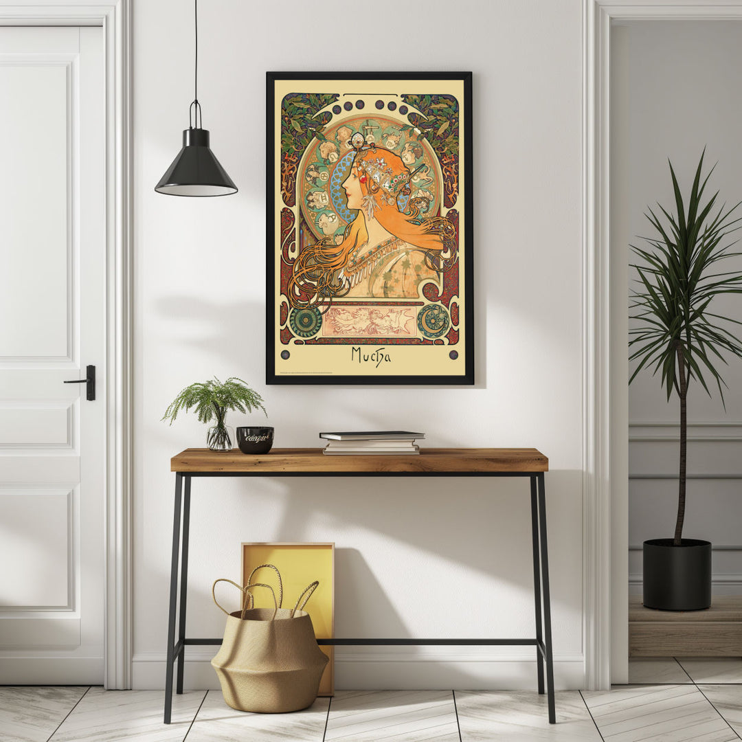Background with Framed Poster
