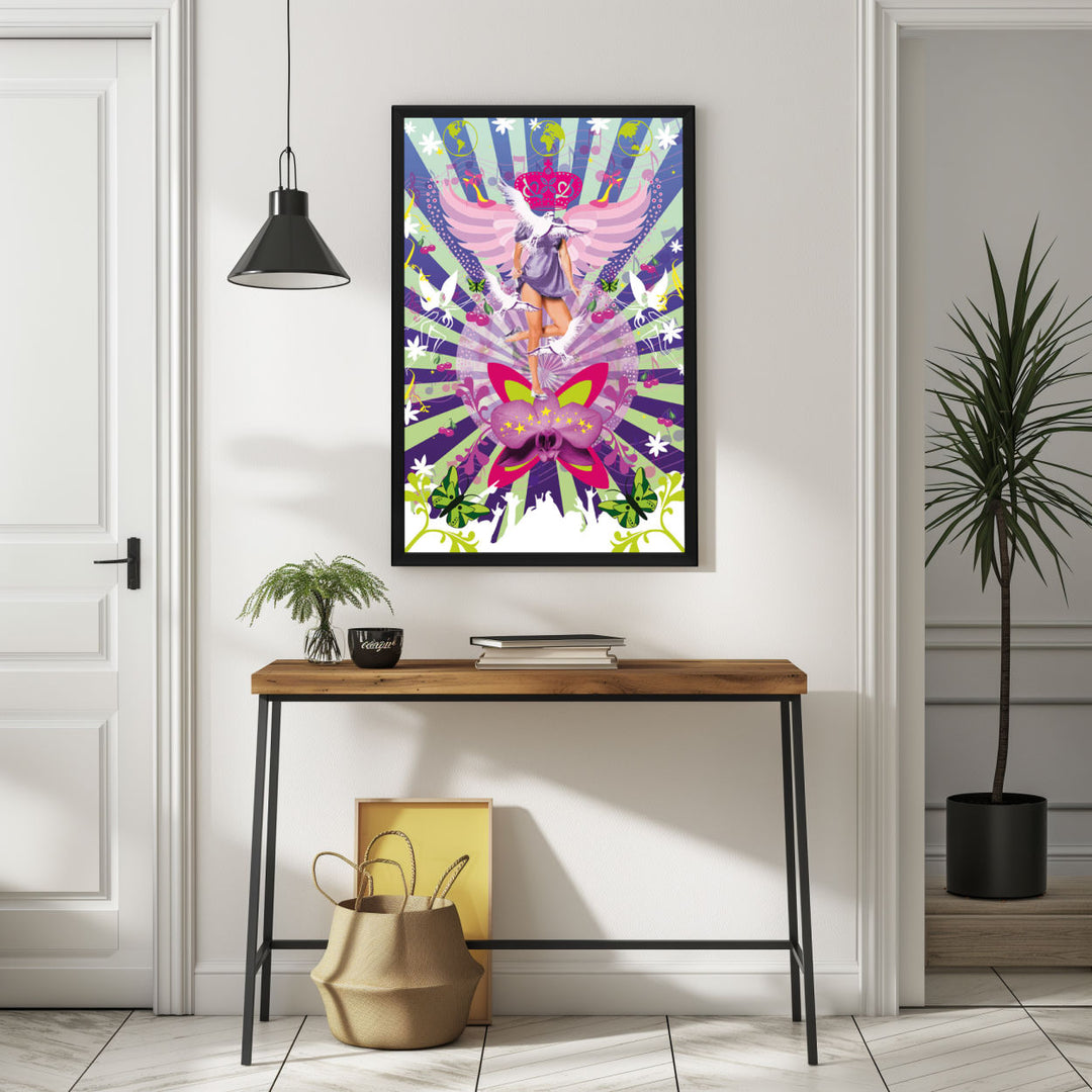 Background with Framed Poster
