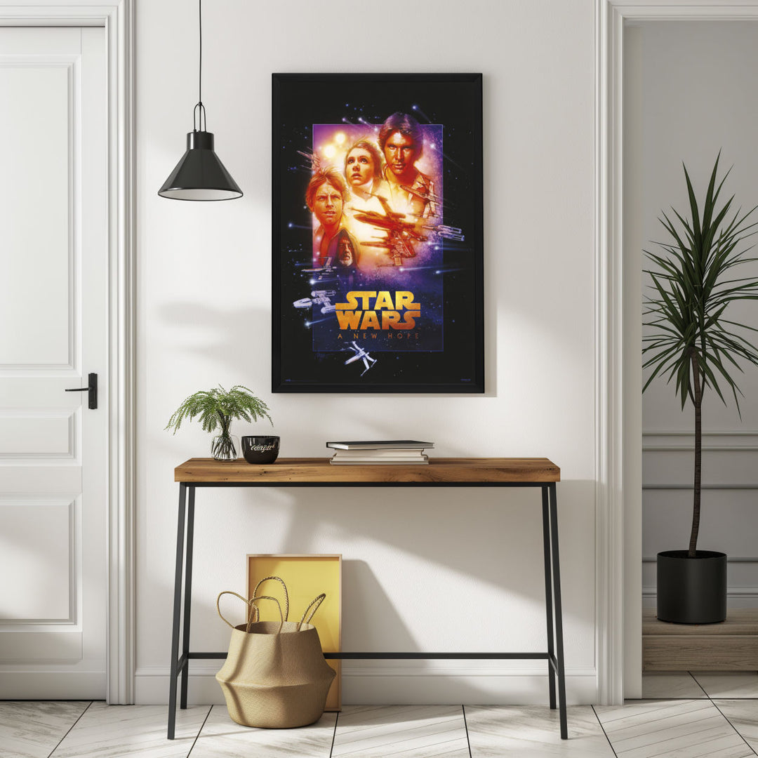 Background with Framed Poster