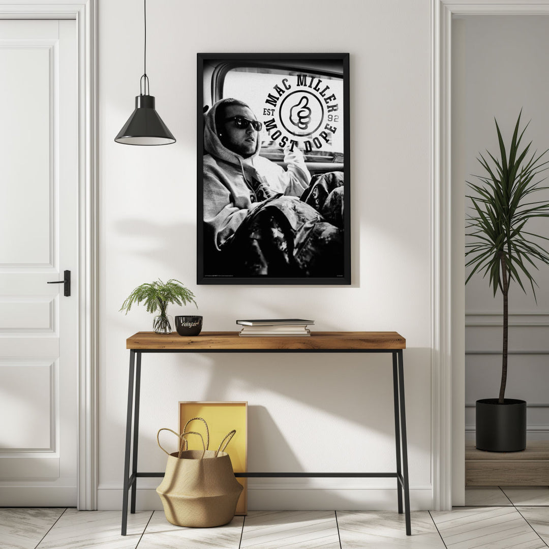 Background with Framed Poster