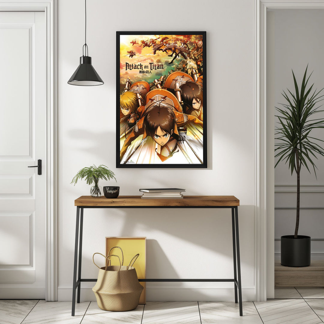 Background with Framed Poster