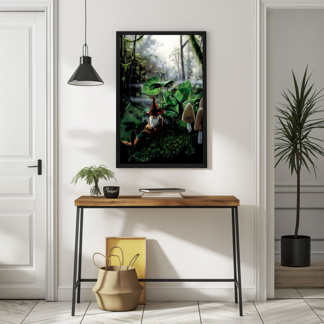 Background with Framed Poster