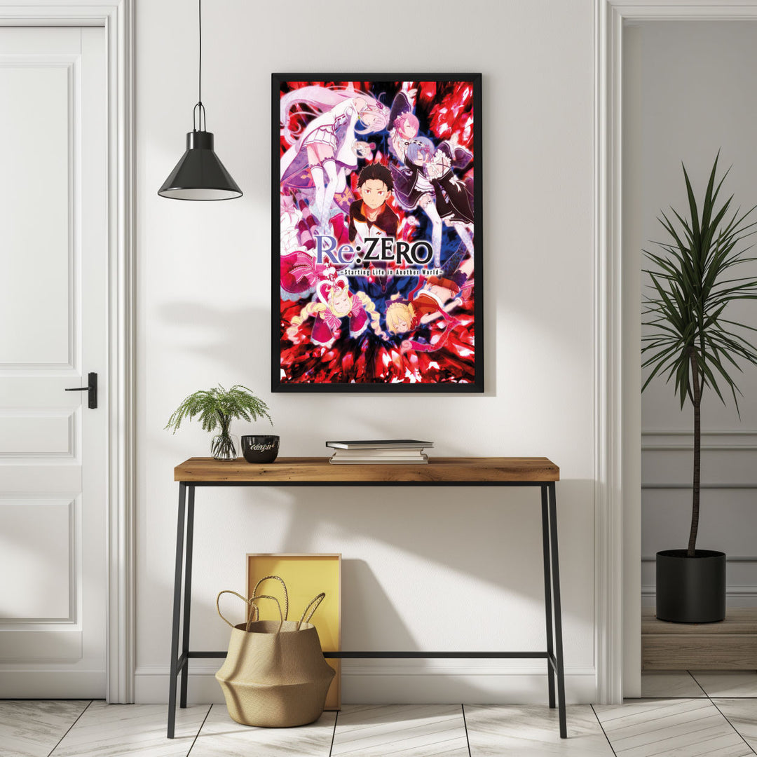 Background with Framed Poster