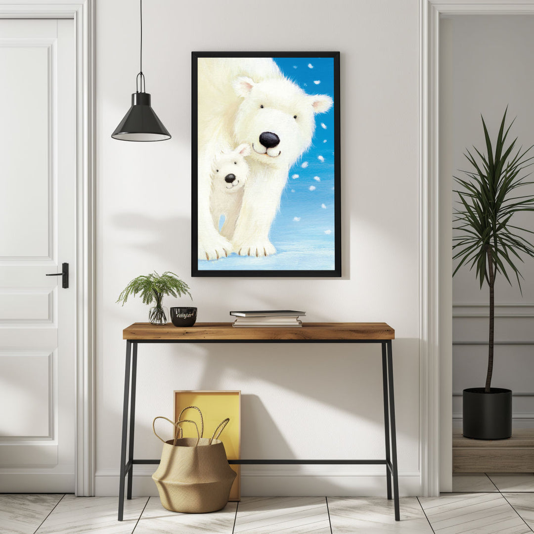 Background with Framed Poster