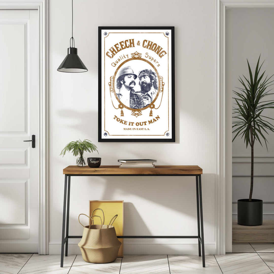 Background with Framed Poster