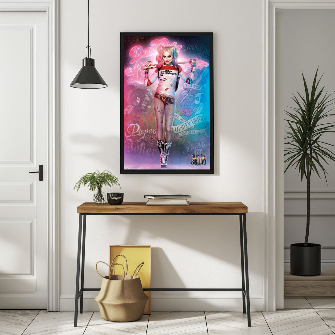 Background with Framed Poster