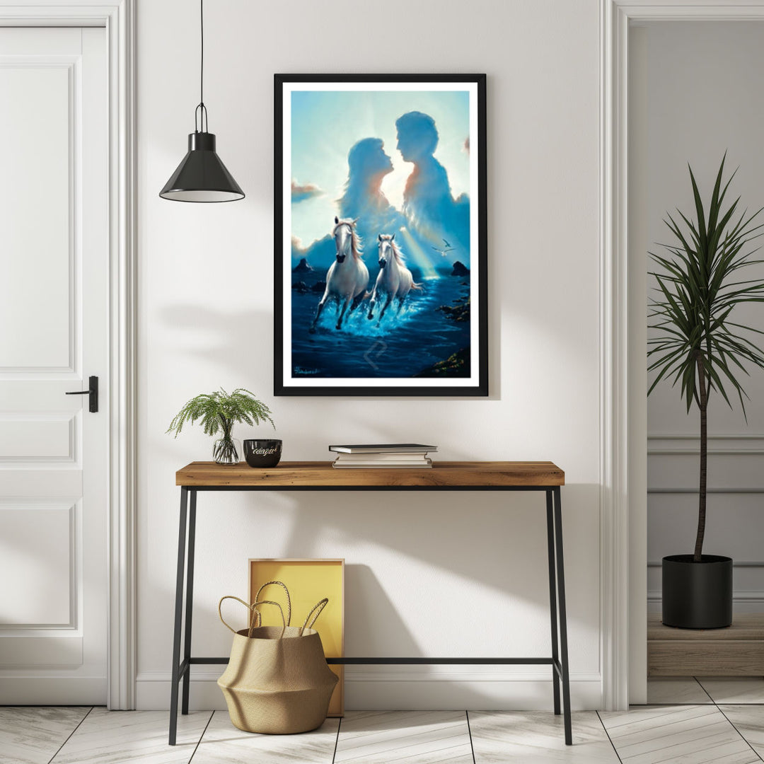 Background with Framed Poster