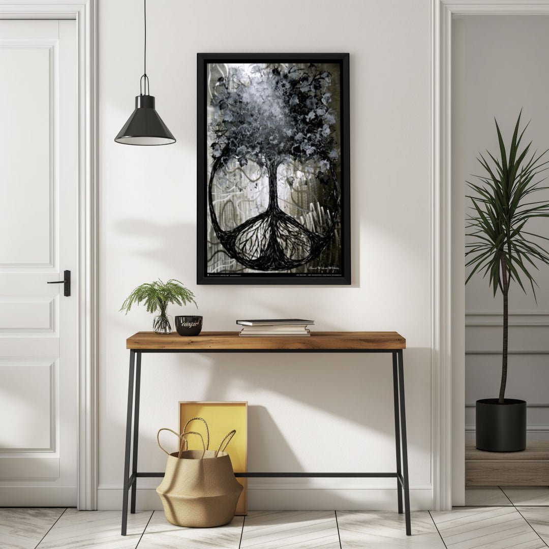Background with Framed Poster