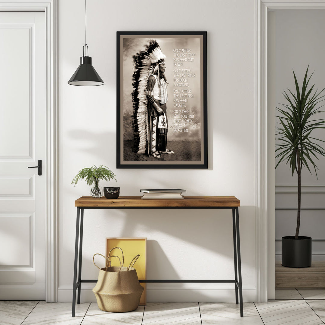 Background with Framed Poster