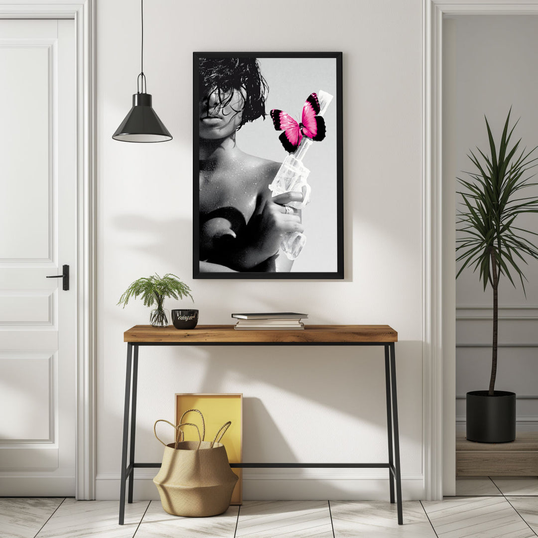 Background with Framed Poster