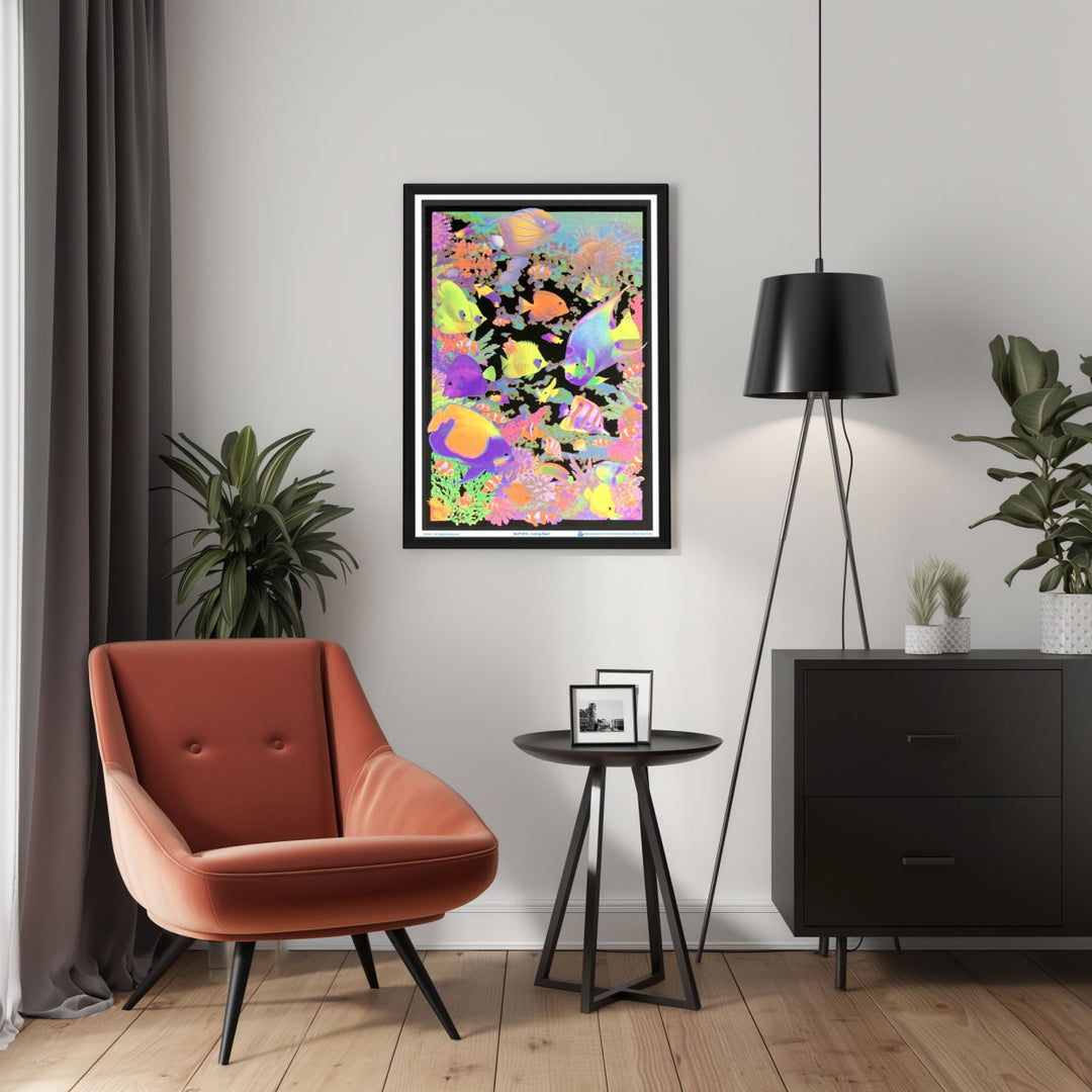 Background with Framed Poster