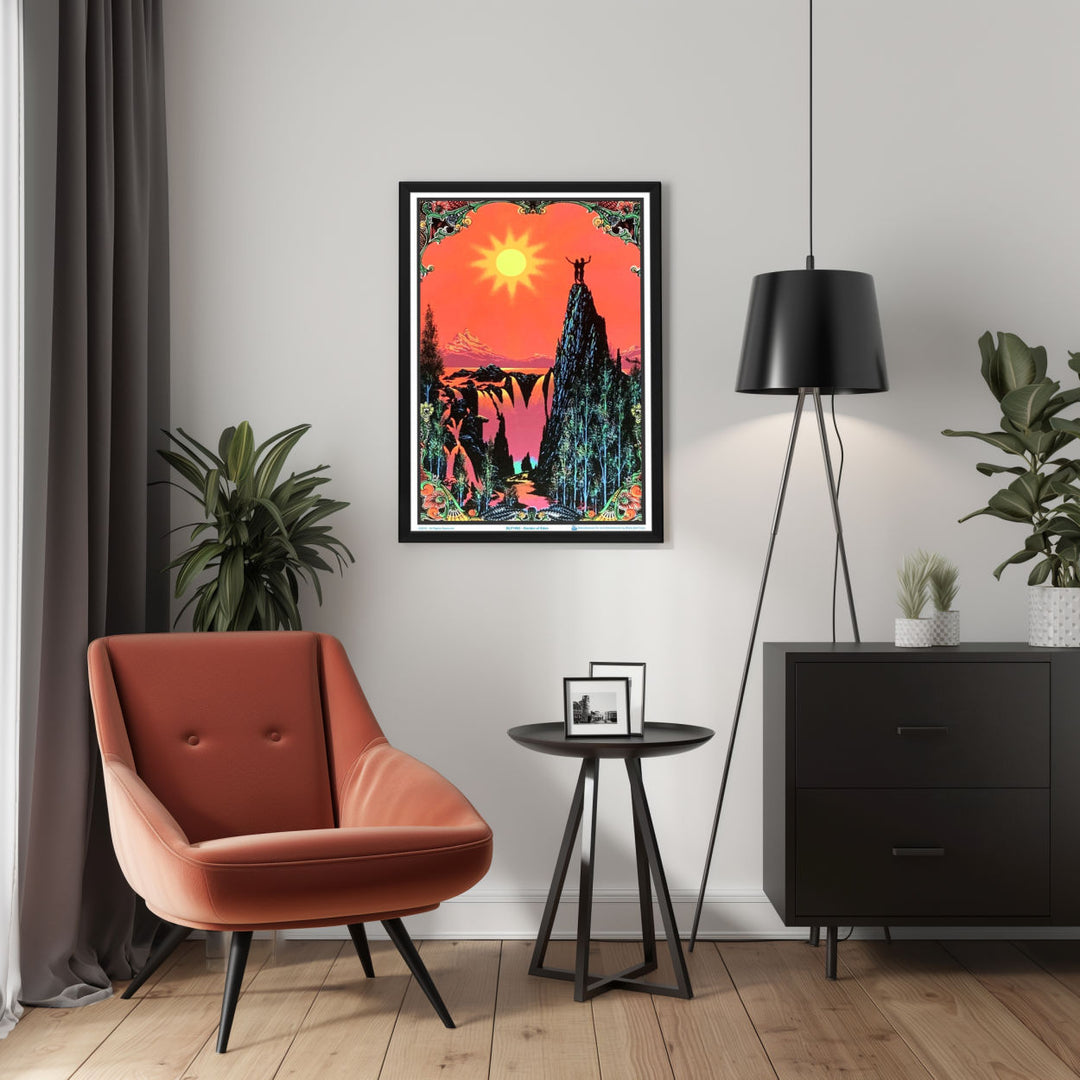 Background with Framed Poster