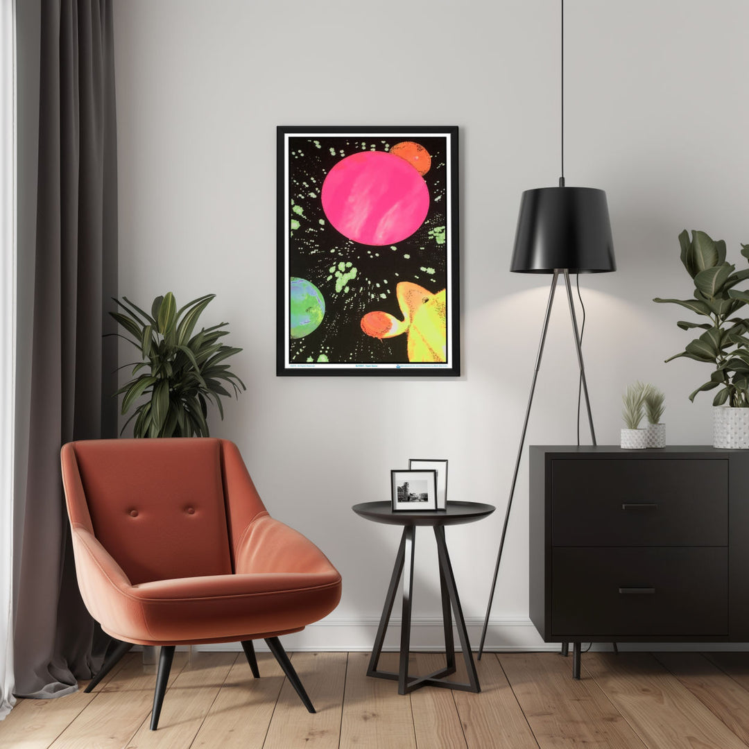 Background with Framed Poster