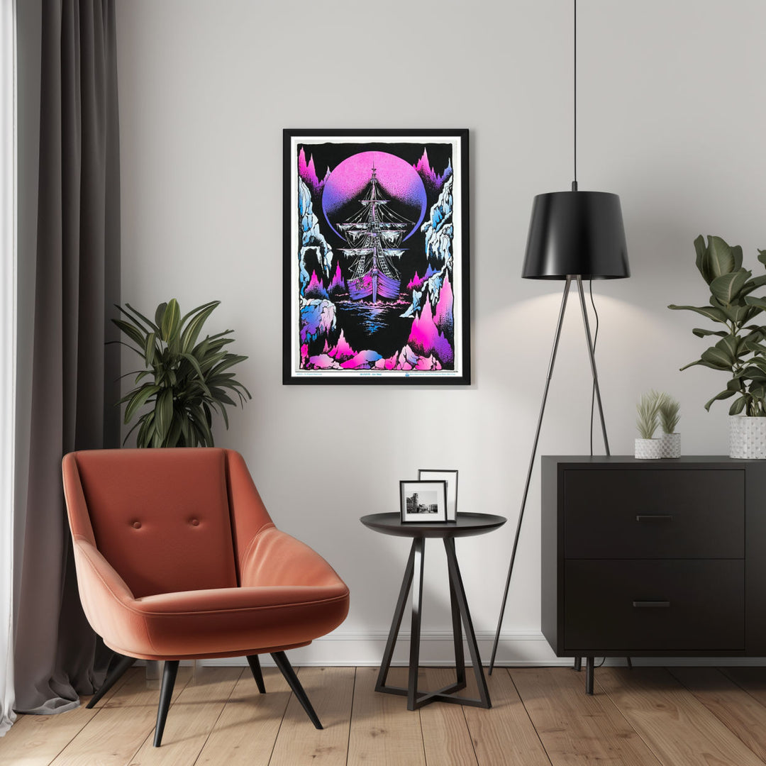 Background with Framed Poster